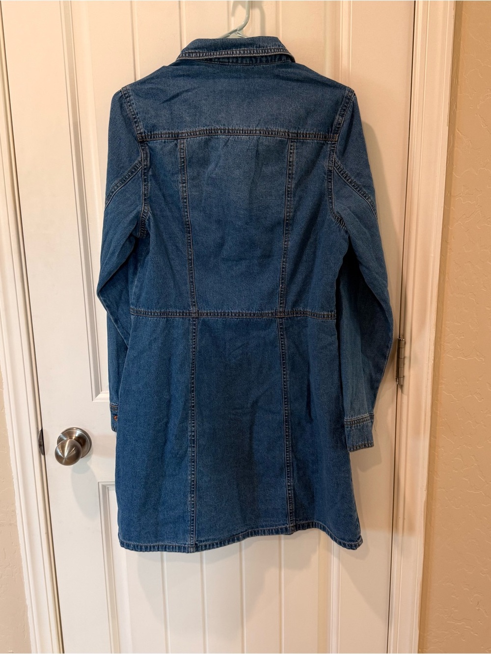 Frye Denim Shirt Dress Women’s Medium Blue Button Front Long Sleeve NWOT - Picture 3 of 12